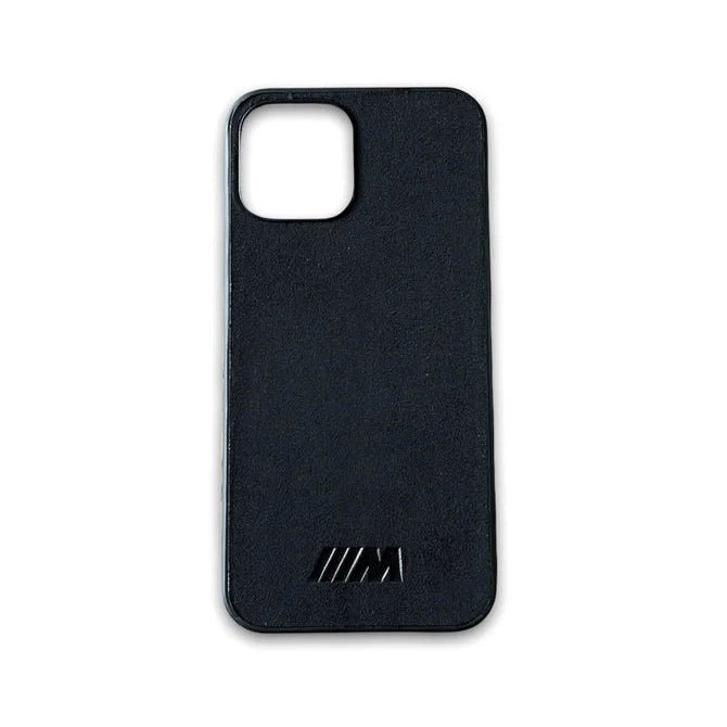 Apple Iphone M Telefoon Hoesje - Suède Look | Zwart — Iphone 13 Mini - Beamerstyling.nl