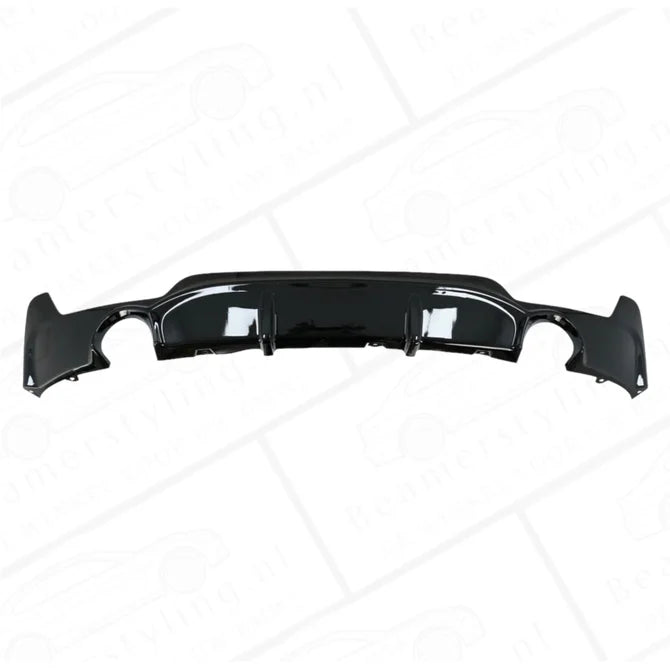 Diffuser - BMW F32 / F33 / F36 - 435I / 440I M Performance Optiek - Hoogglans Zwart