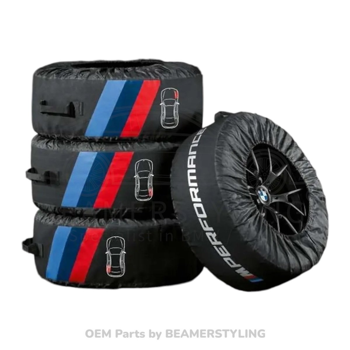Bandentassen Set - BMW M Performance - 17” T/M 22” - Origineel BMW | 36132461758 - Beamerstyling.nl
