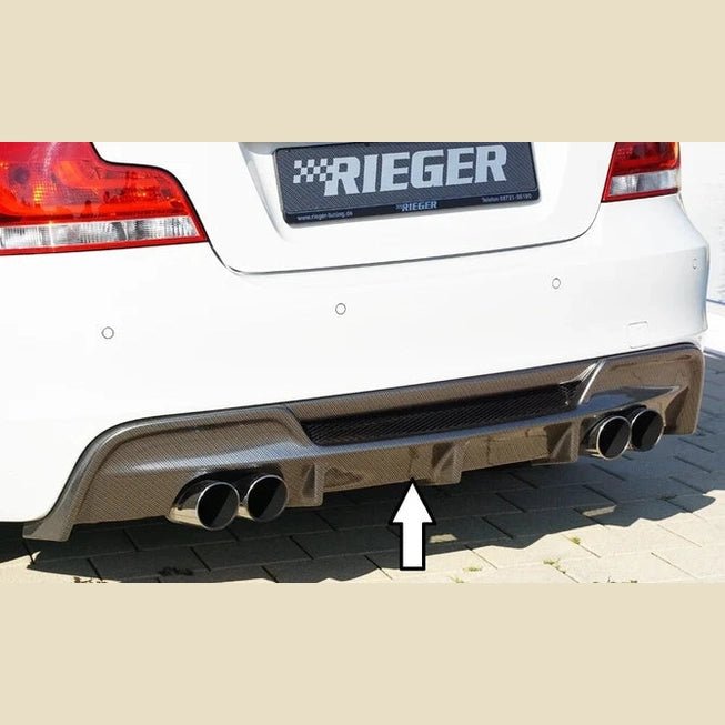 BMW 1 Serie Diffuser Uitsparing Links + Rechts Reiger Tuning E82 / E88 — Hoogglans - Beamerstyling.nl