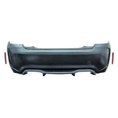 BMW 2 Serie Achterbumper M2 Look 4 Uitlaten F22 / F23 2013-2017 — Zonder Parkeersensor Voorbereiding - Beamerstyling.nl