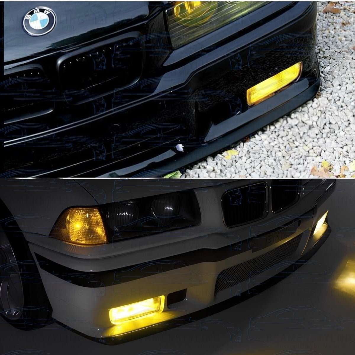 BMW 3 Serie E36 Mistlampen Geel Oem-Look - Beamerstyling.nl