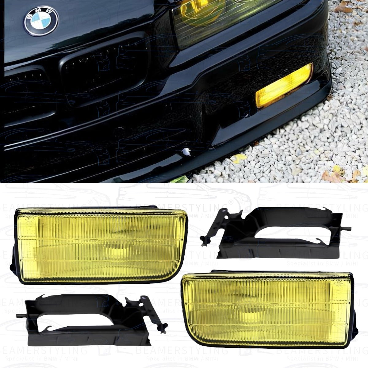 BMW 3 Serie E36 Mistlampen Geel Oem-Look - Beamerstyling.nl