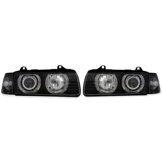 BMW 3 Serie Halogeen Angel Eyes Koplampen E36 Sedan / Touring - Beamerstyling.nl
