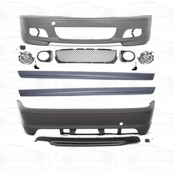 Bumper Pakket - BMW 3 Serie E46 Sedan - M-Tech Ii Look - Compleet | 98-05 — Zonder PDC In De Achterbumper - Beamerstyling.nl