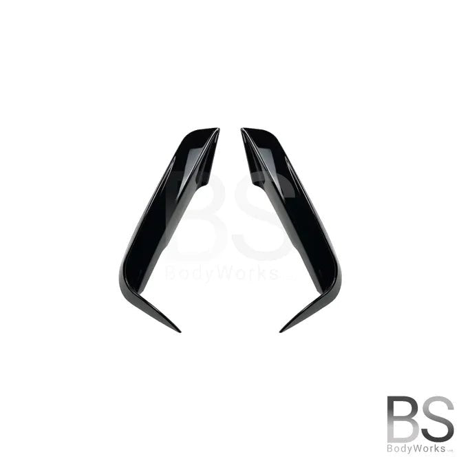 Canards - BMW F30 / F31 - Voor M Pakket - Hoogglans Zwart | 12 - 19 - Beamerstyling.nl