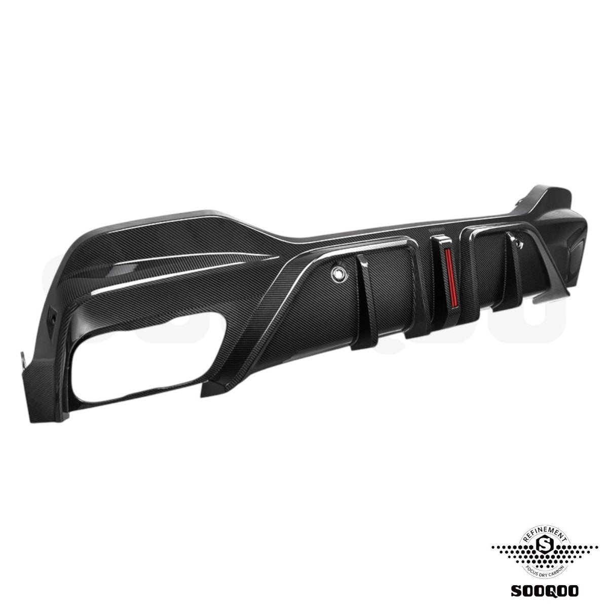 Carbon Diffuser - BMW X6 G06LCI - Met Remlicht - Pre - Preg | Sooqoo - Beamerstyling.nl
