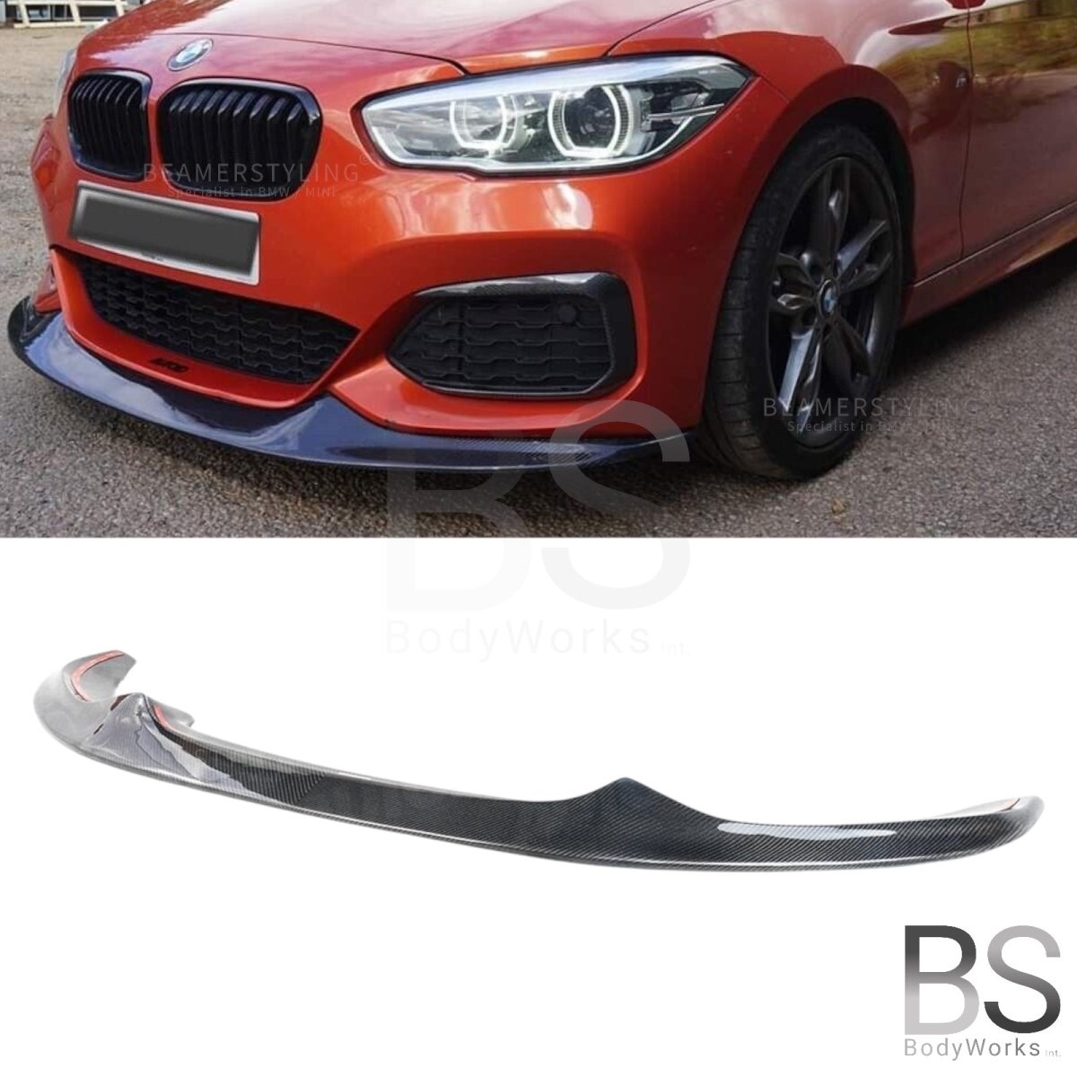 Carbon Front Lip V2 - BMW 1 Serie F20LCI / F21LCI - M Pakket | 2015 - 2019 - Beamerstyling.nl