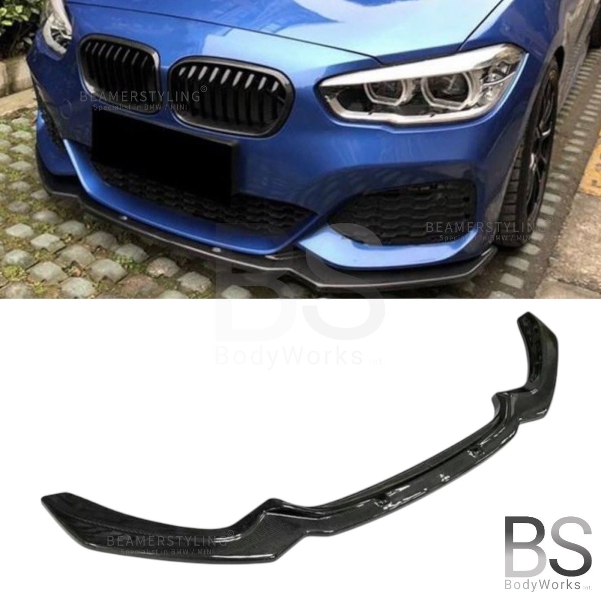 Carbon Front Lip V3 - BMW 1 Serie F20LCI / F21LCI - M Pakket | 2015 - 2019 - Beamerstyling.nl