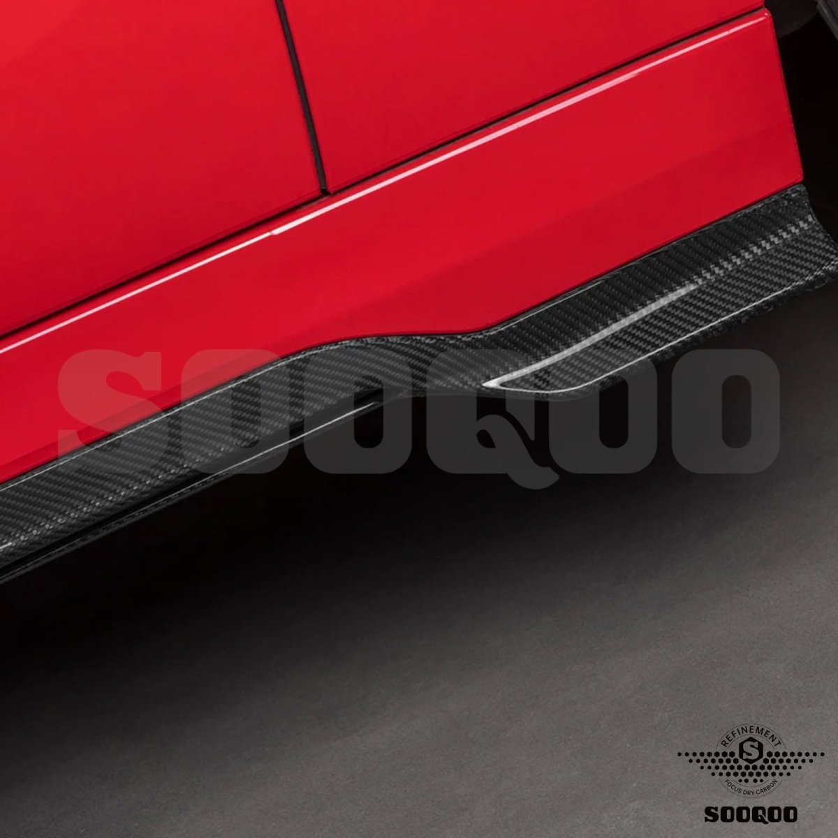 Carbon Side Skirts Extensions - BMW X6 M F96LCI / X6 G06LCI - Pre - Preg | Sooqoo - Beamerstyling.nl