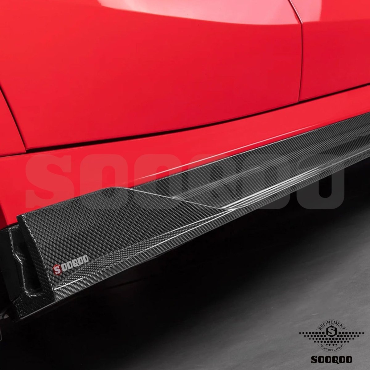 Carbon Side Skirts Extensions - BMW X6 M F96LCI / X6 G06LCI - Pre - Preg | Sooqoo - Beamerstyling.nl