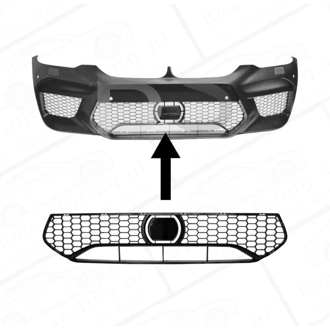 Centrale Grill - BMW G30 / G31 - Voor M5 Look Voorbumper | 17-20 - Beamerstyling.nl
