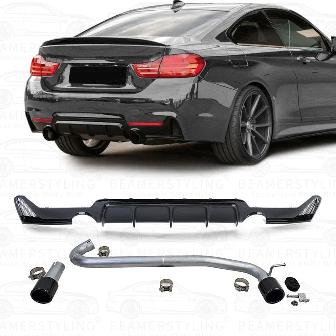 Conversiekit V1 - BMW F32 / F33 / F36 - 440I M Performance Look - 425/428/430 | Hoogglans Zwart - Beamerstyling.nl