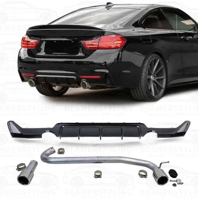 Conversiekit V4 - BMW F32 / F33 / F36 - 440I M Performance Look - 425/428/430 | Hoogglans Zwart - Beamerstyling.nl