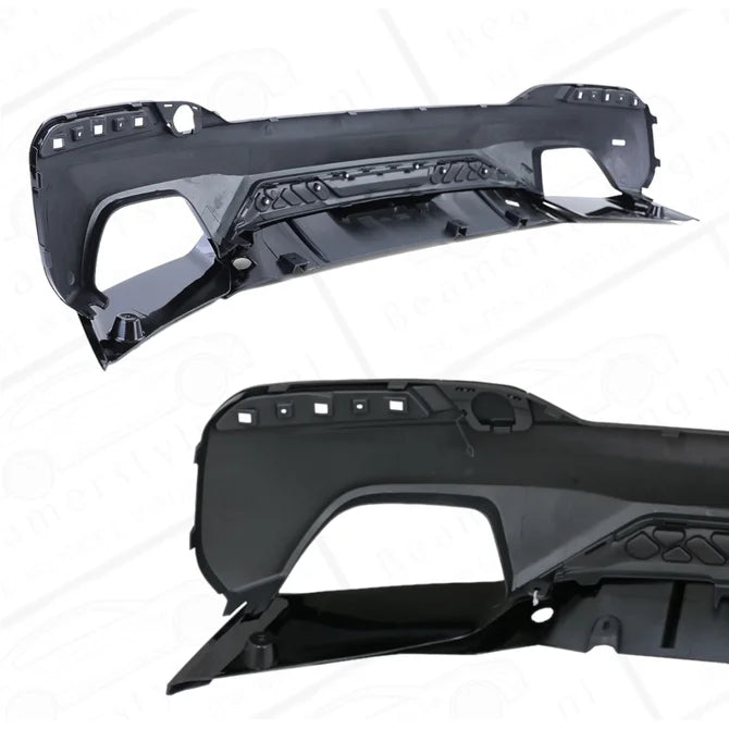 Diffuser - BMW G30 / G31 - M Performance Look - Hoogglans Zwart - Incl Sierstukken Zwart