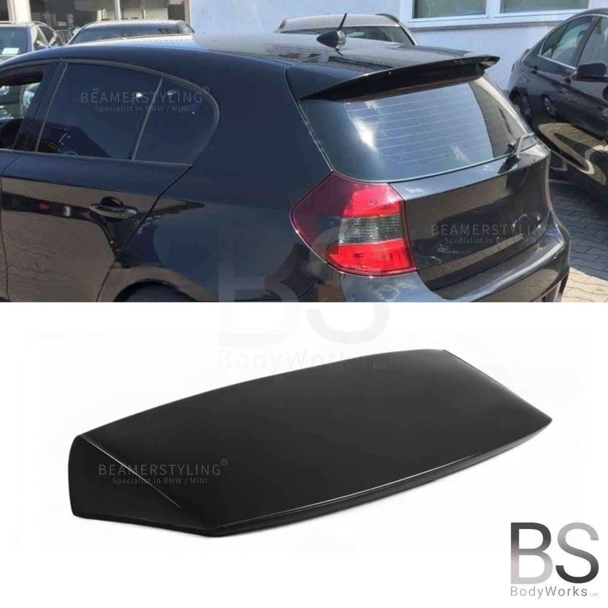 Dakspoiler - BMW 1 Serie E81/E87 - Aërodynamica - Hoogglans Zwart | 2004 - 2012 - Beamerstyling.nl