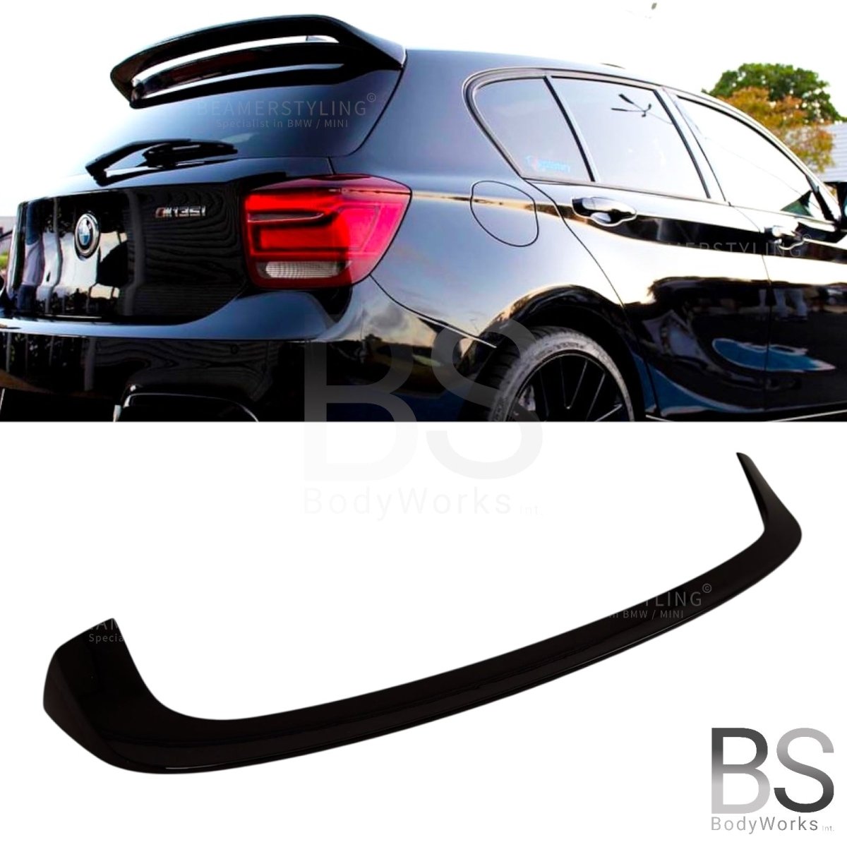 Dakspoiler - BMW 1 Serie F20 / F21 - Ac Look - Hoogglans Zwart | 2011 - 2019 - Beamerstyling.nl