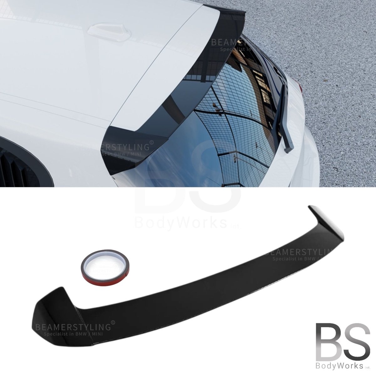 Dakspoiler - BMW 1 Serie F20 / F21 - Hoogglans Zwart | 2011 - 2019 - Beamerstyling.nl