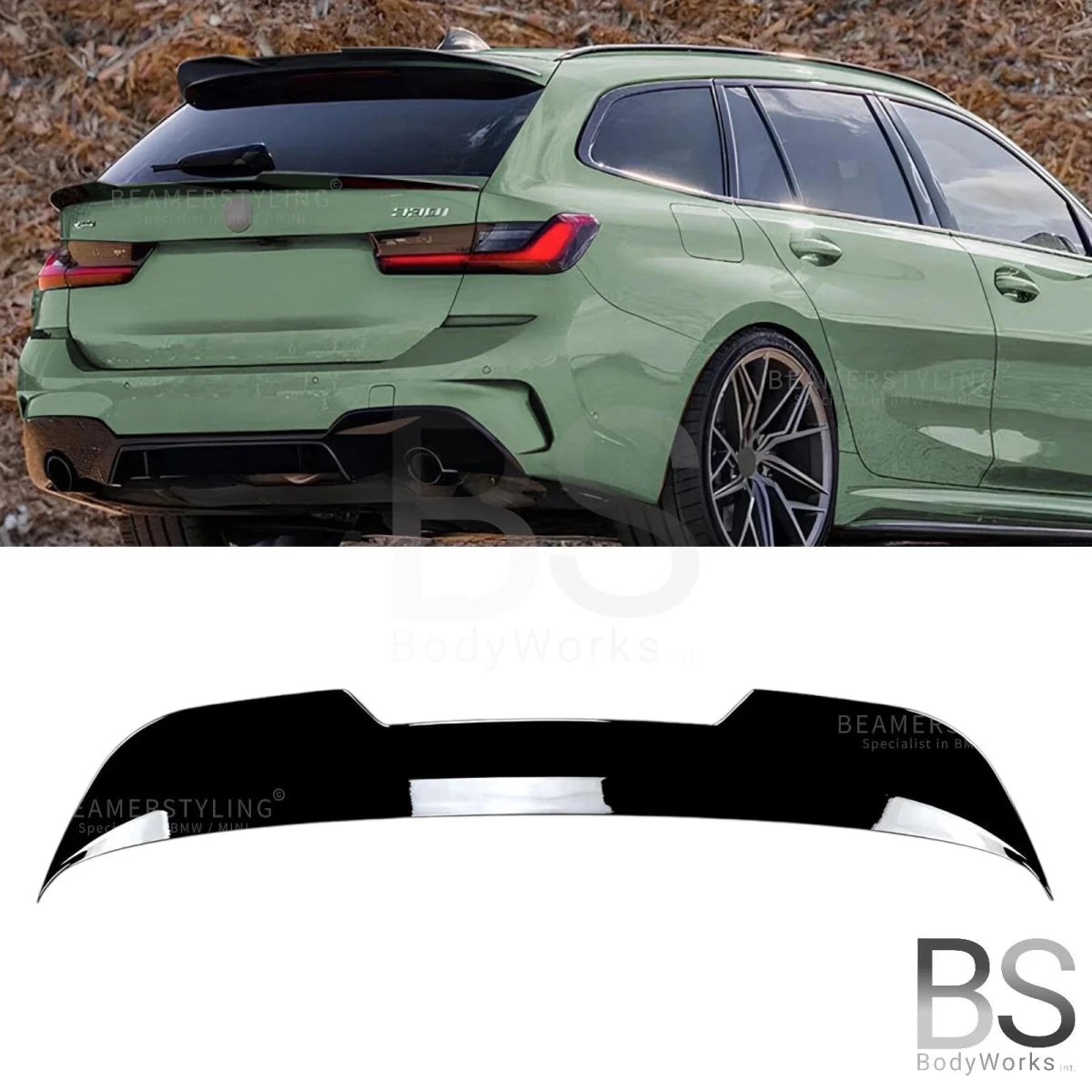 Dakspoiler - BMW 3 Serie G21 Touring - V - Style - Hoogglans Zwart | 2019 - 2025 - Beamerstyling.nl