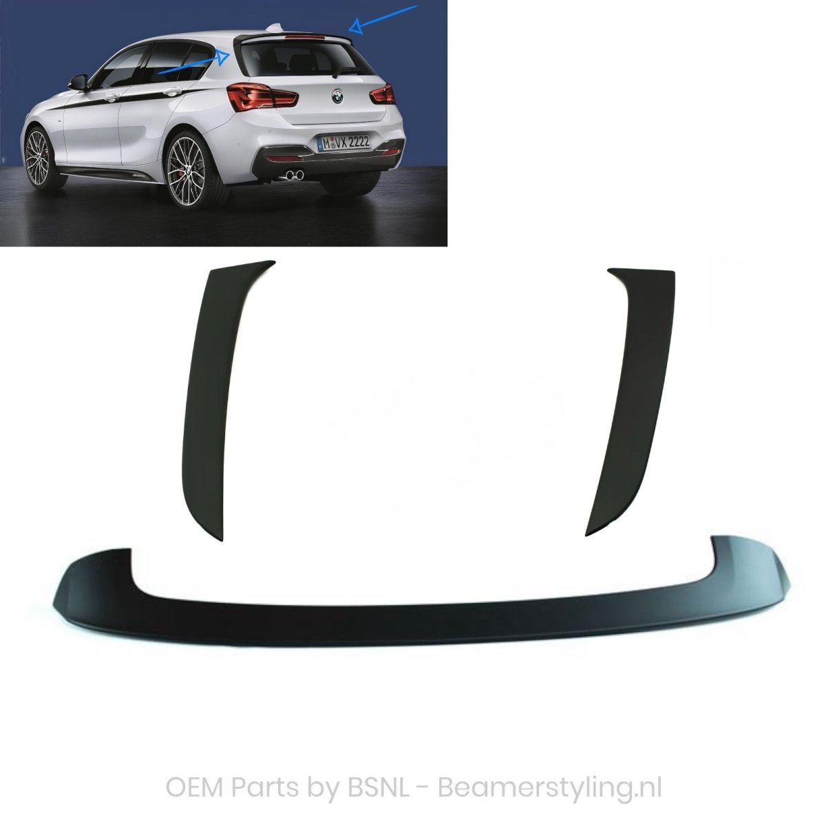 Dakspoiler + Vinnen - BMW 1 Serie F20 / F21 - Origineel BMW - M Performance | 11 - 19 - Beamerstyling.nl