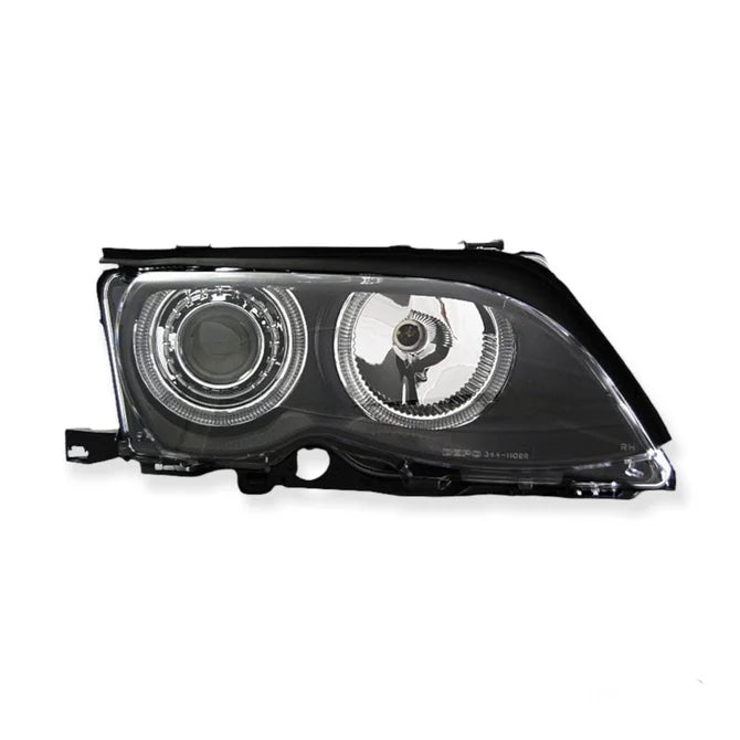 Angel Eyes Koplampen Zwart BMW 3 Serie E46 2001-2005 Sedan / Touring
