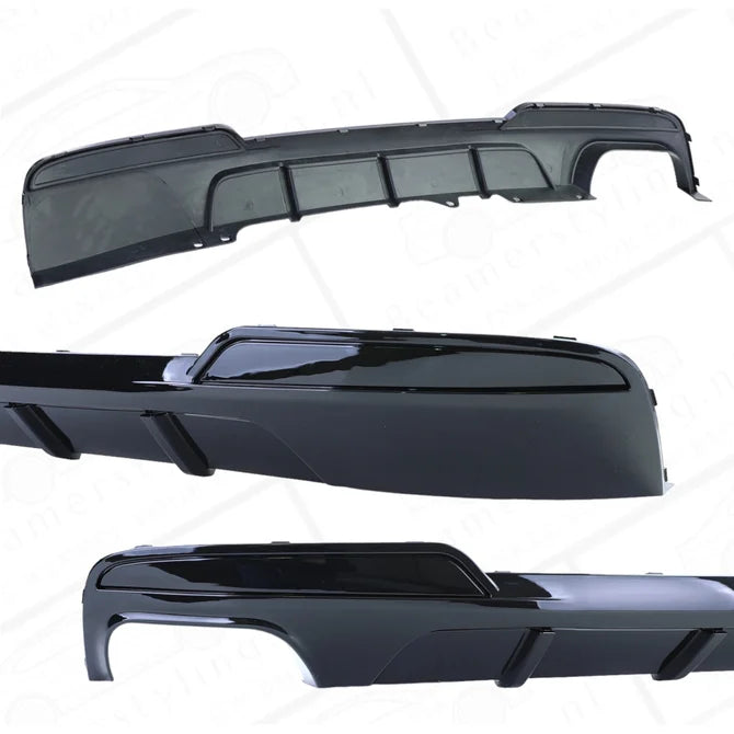 Diffuser - BMW F10 / F11 - M Performance Look - Mat Zwart - Uitlaat Links | 10-17