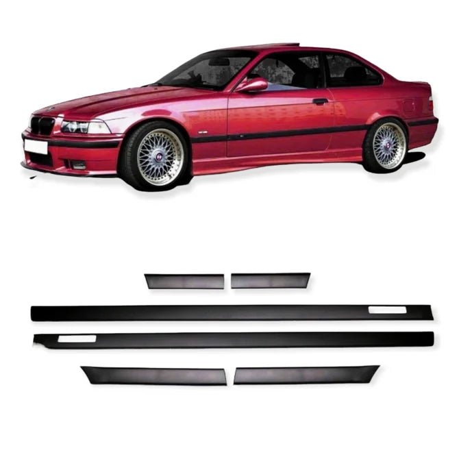 Deurlijsten + Emblemen - BMW 3 Serie E36 Coupé / Cabrio - M Sport Look | 91-99 - Beamerstyling.nl