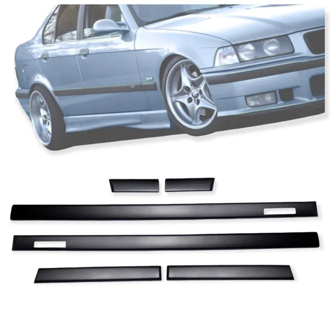 Deurlijsten + Emblemen - BMW 3 Serie E36 Sedan / Touring - M Sport Look | 91-99 - Beamerstyling.nl