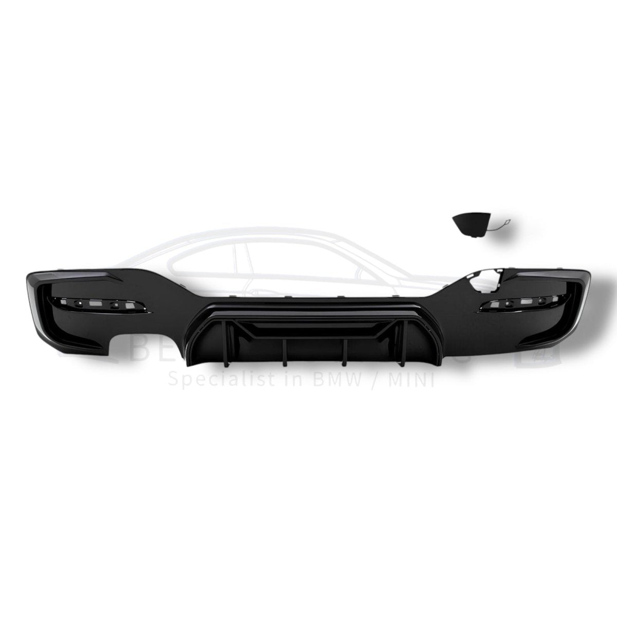 Diffuser - BMW 1 Serie F20LCI / F21LCI - Competition Look - Hoogglans Zwart | 03/2015 - 2019 - Beamerstyling.nl