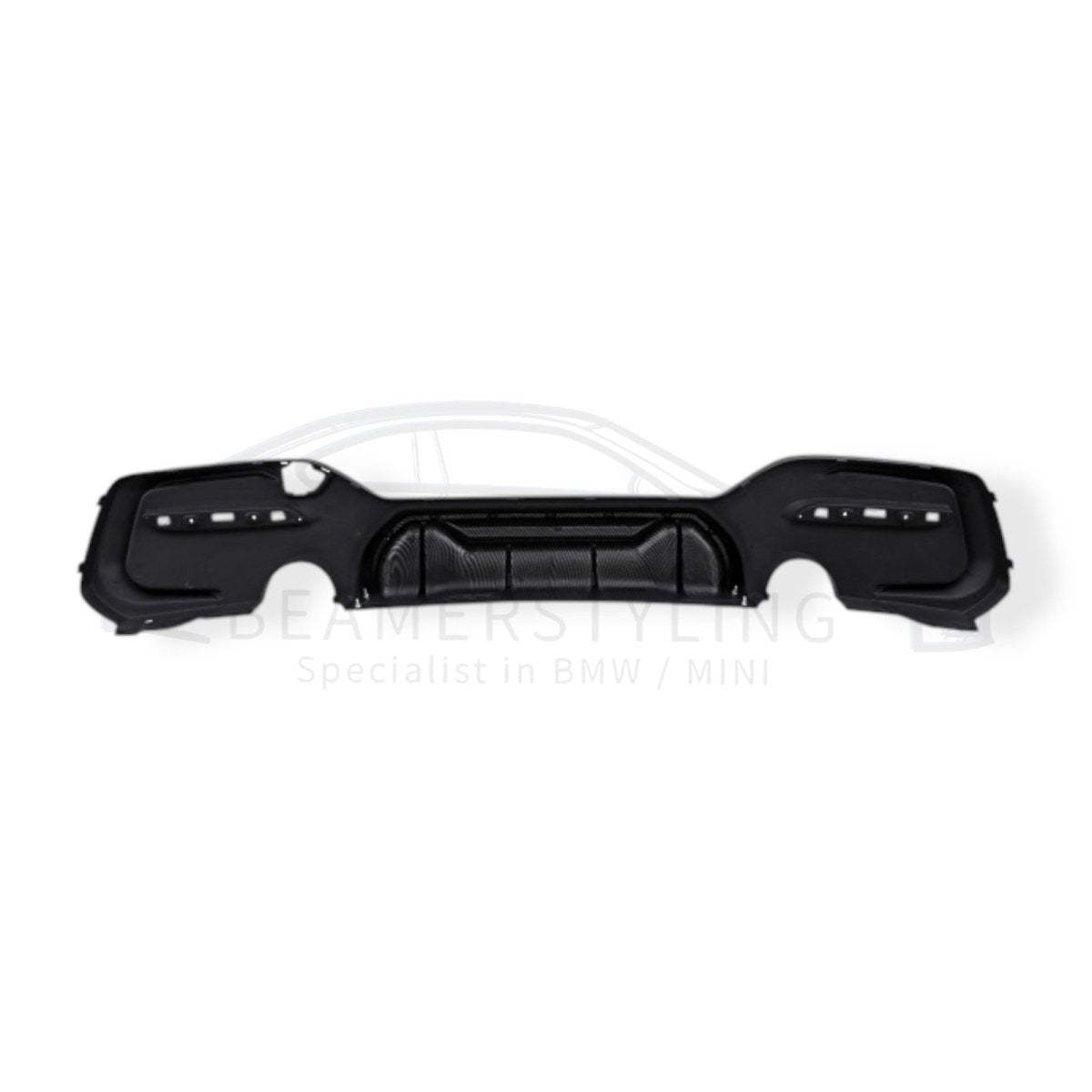 Diffuser - BMW 1 Serie F20LCI / F21LCI - Competition Look - M140I - Hoogglans Zwart/Carbon | 03/2015 - 2019 - Beamerstyling.nl
