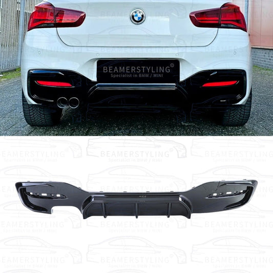 Diffuser - BMW 1 Serie F20LCI / F21LCI - M Performance Look - Hoogglans Zwart | 03/2015 - 2019 - Beamerstyling.nl