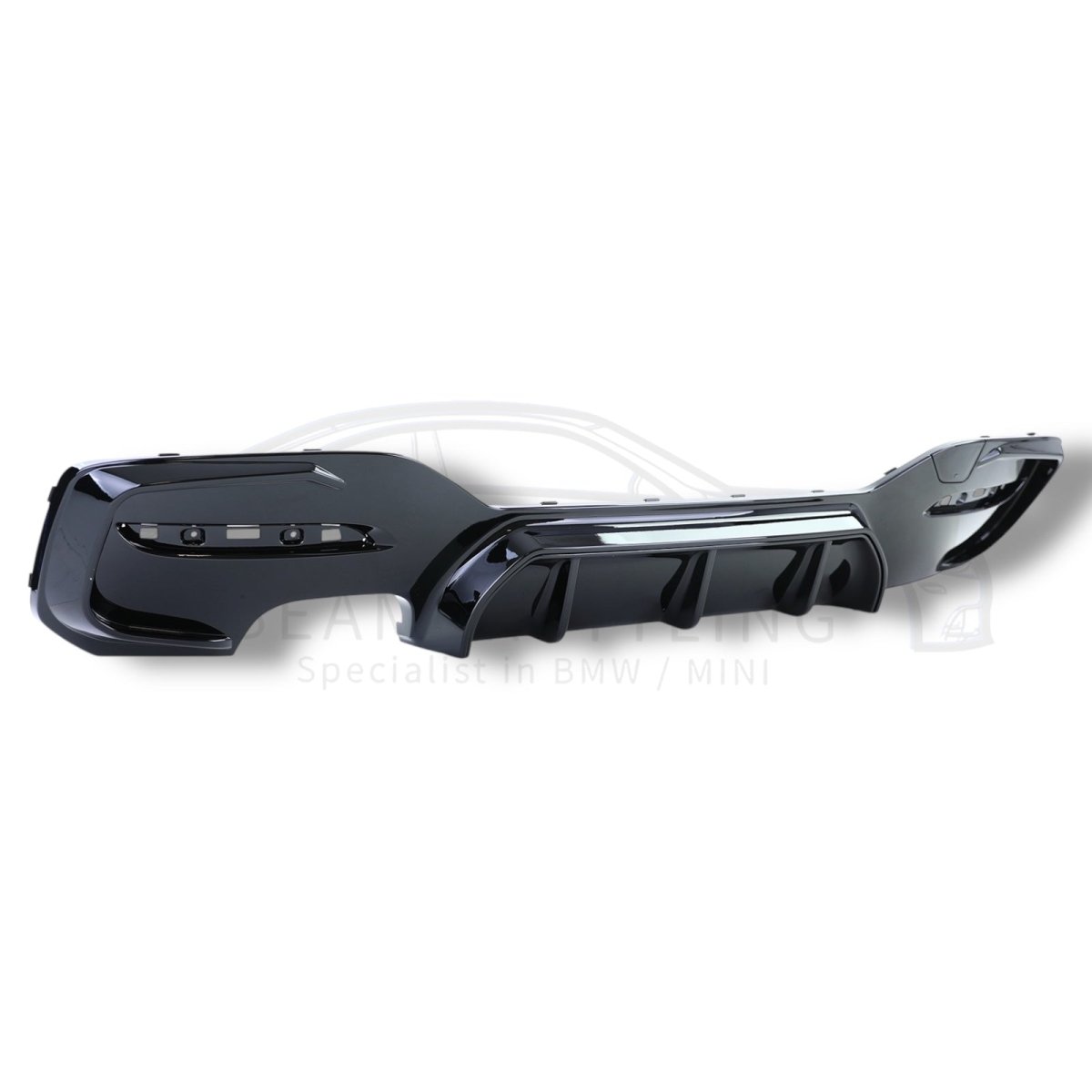 Diffuser - BMW 1 Serie F20LCI / F21LCI - M Performance Look - Hoogglans Zwart | 03/2015 - 2019 - Beamerstyling.nl