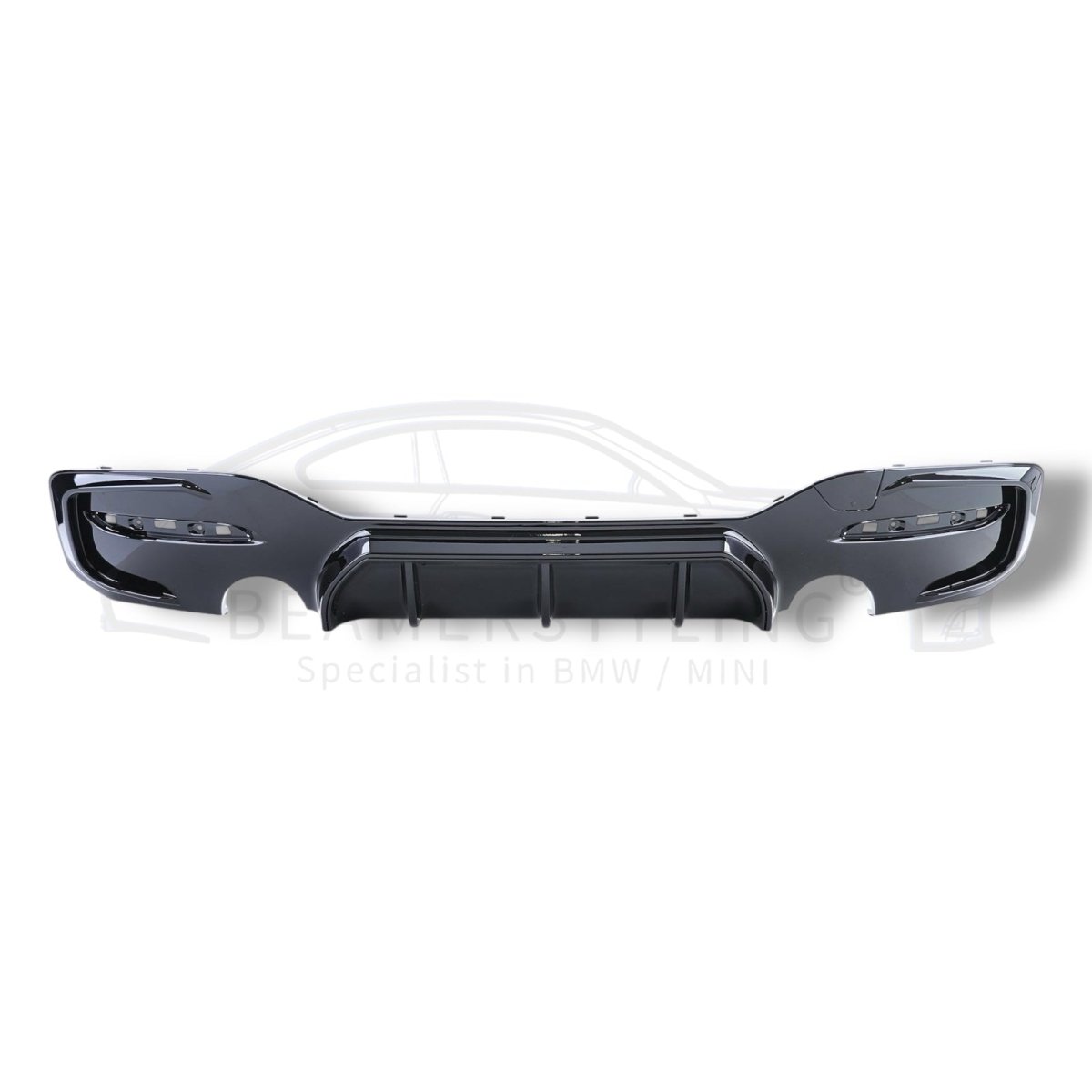 Diffuser - BMW 1 Serie F20LCI / F21LCI - M Performance Look - M135I/M140I - Hoogglans Zwart | 03/2015 - 2019 - Beamerstyling.nl