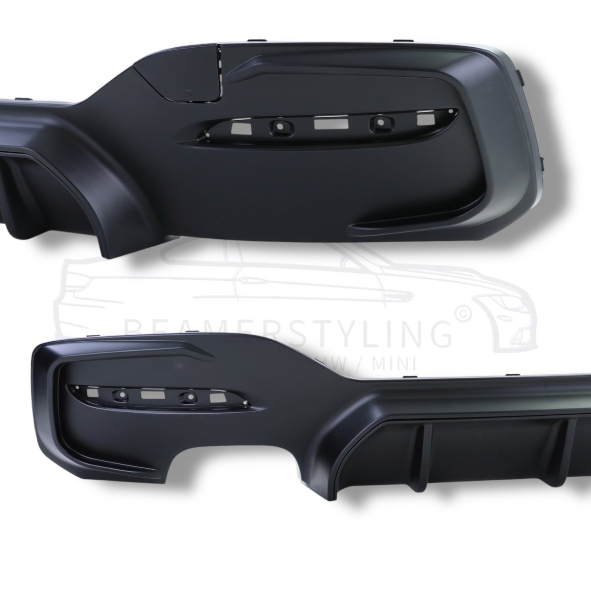 Diffuser - BMW 1 Serie F20LCI / F21LCI - M Performance Look - Mat Zwart | 03/2015 - 2019 - Beamerstyling.nl