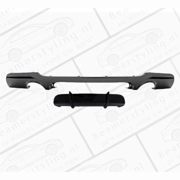 Diffuser - BMW E92 / E93 - M Performance Look - 335I / 335D - Carbon / Zwart - Beamerstyling.nl