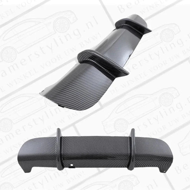 Diffuser - BMW E92 / E93 - M Performance Look - Zwart / Carbon - Beamerstyling.nl