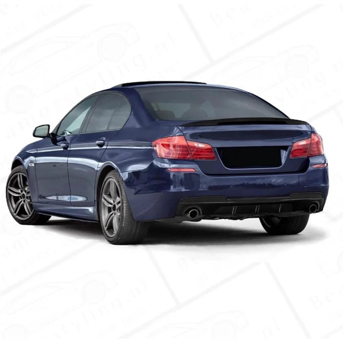 Diffuser - BMW F10 / F11 - M Performance Look - Glanzend Zwart - Uitlaat Links | 10 - 17 - Beamerstyling.nl