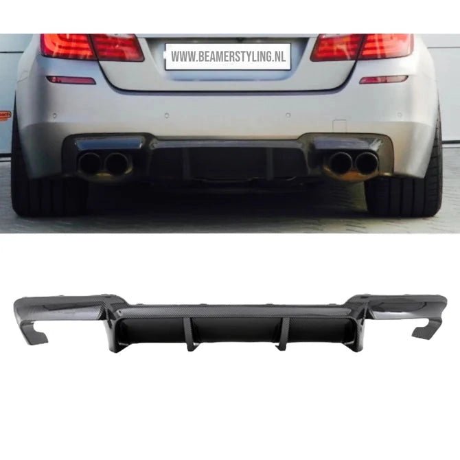 Diffuser - BMW F10 / F11 - M5 Look - Carbon Look - 4 Uitlaten - Beamerstyling.nl