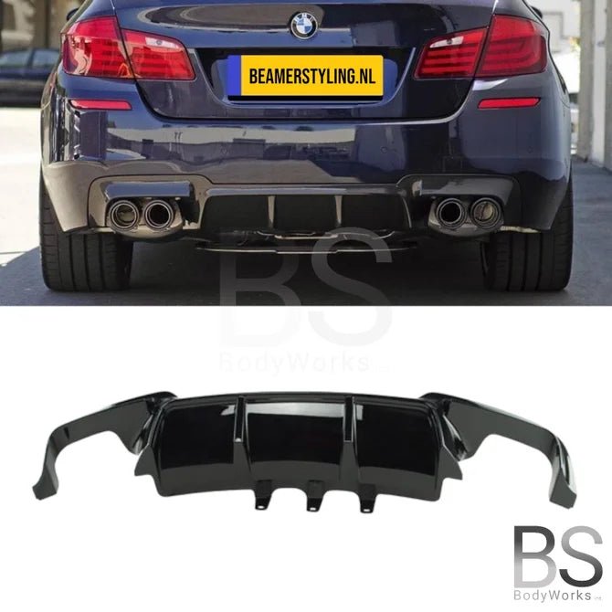 Diffuser - BMW F10 / F11 - M5 Look - Hoogglans Zwart | 10-17 - Beamerstyling.nl