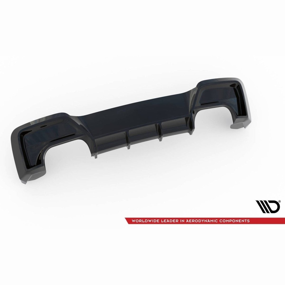 Diffuser - BMW F20 / F21 - Hoogglans Zwart - 4 Uitlaten - Maxton Design | 2011-2015 - Beamerstyling.nl