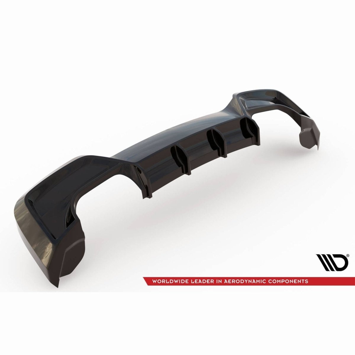 Diffuser - BMW F20 / F21 - Hoogglans Zwart - 4 Uitlaten - Maxton Design | 2011-2015 - Beamerstyling.nl