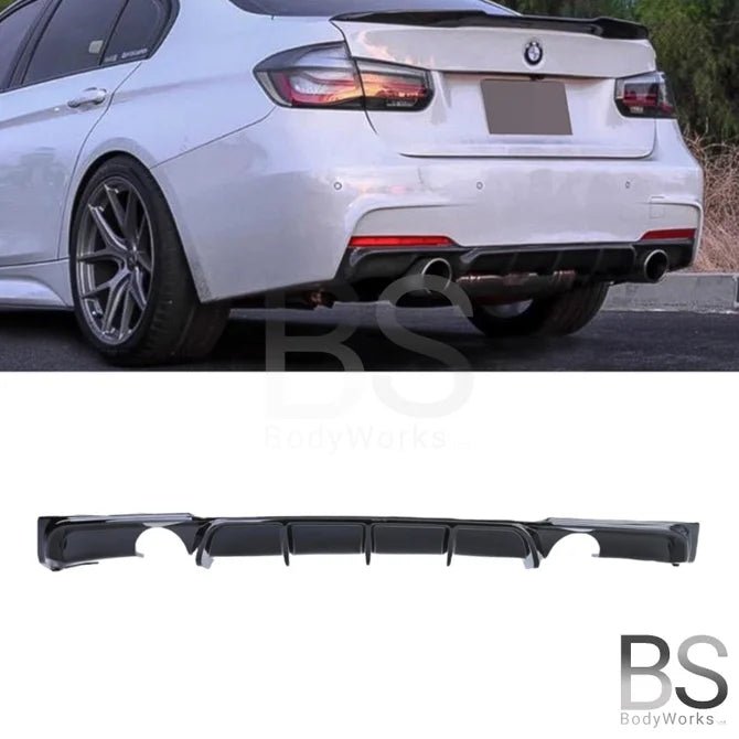 Diffuser - BMW F30 / F31 - M Performance Look - 335i/340i - Hoogglans Zwart | 11-19 - Beamerstyling.nl