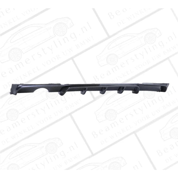Diffuser - BMW F30 / F31 - M Performance Look - Carbon Look - 1 Uitlaat Links - Beamerstyling.nl