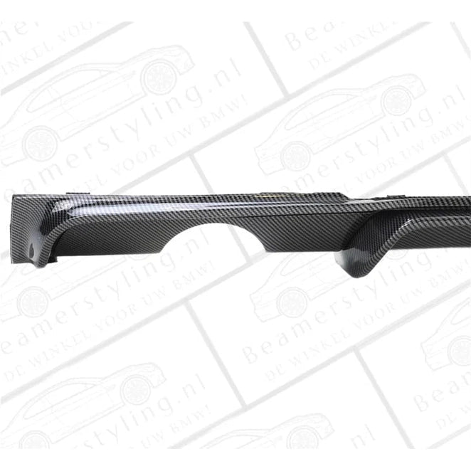 Diffuser - BMW F30 / F31 - M Performance Look - Carbon Look - 1 Uitlaat Links - Beamerstyling.nl