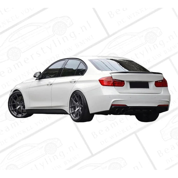 Diffuser - BMW F30 / F31 - M Performance Look - Carbon Look - 2 Uitlaten Links - Beamerstyling.nl