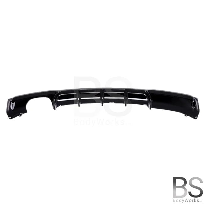 Diffuser - BMW F30 / F31 - M Performance Look - Hoogglans Zwart - 2 Uitlaten Links | 11-19 - Beamerstyling.nl