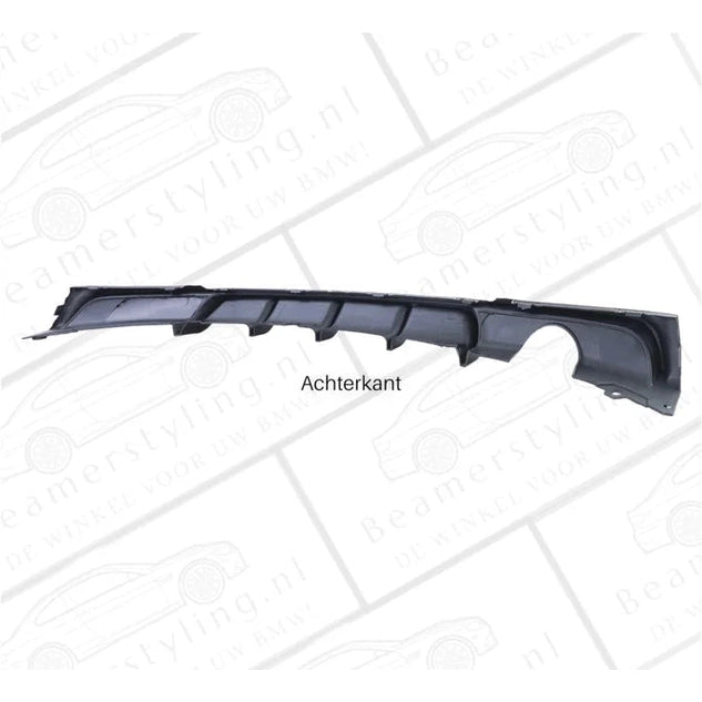 Diffuser - BMW F30 / F31 - M Performance Look - Mat Zwart - 1 Uitlaat Links - Beamerstyling.nl