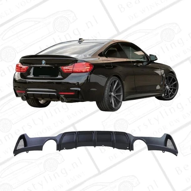 Diffuser - BMW F32 / F33 / F36 - Performance Look - 435I/440I - Mat Zwart - Beamerstyling.nl