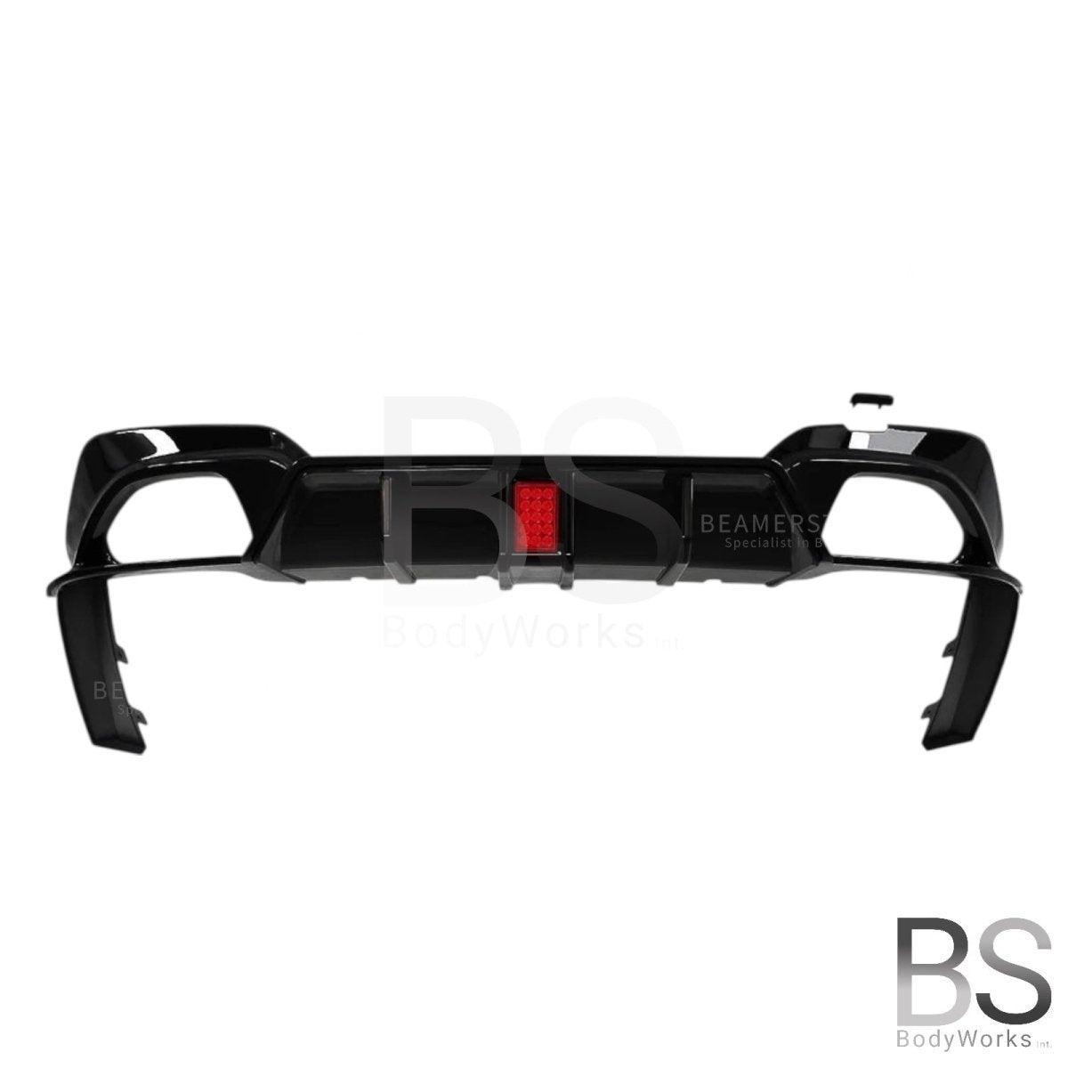 Diffuser - BMW G20 / G21 - Competition look - Met remlicht - Hoogglans zwart | 19 - 22 - Beamerstyling.nl