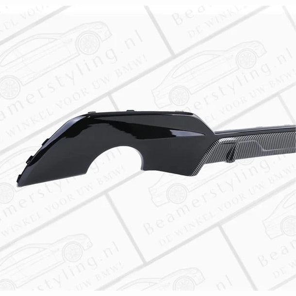 Diffuser - BMW G20 / G21 - M Performance Look - Hoogglans Zwart / Carbon | 2019-2022 - Beamerstyling.nl